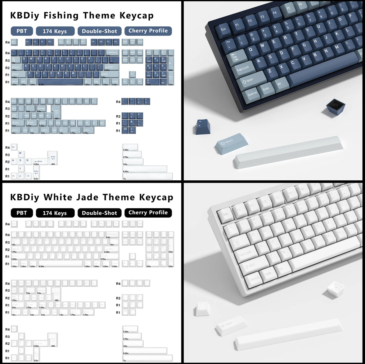 KBDiy GMK MarrsGreen Keycap Cherry Profile Double Shot PBT ISO Keycaps For DIY Gamer Mechanical Keyboard Kit Gaming Point KeyCap