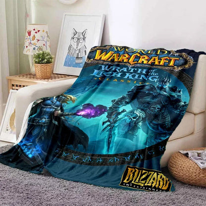 WOW, World of Warcraft  Demon Hunter, Lich King Game Flannel Blanket for Beds Bedroom Sofa Picnic,Throw Blanket Outdoor Leisure