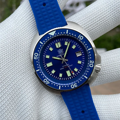 SD1970 STEELDIVE Brand 44MM Sapphire Glass with Transparent AR Coating Cermaic Bezel NH35 Movement Automatic Dive Watch Turtle