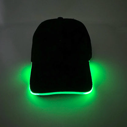 Fashion Glowing Baseball Cap LED Light Up Hip Hop Hat Bar Club Props Fluorescent Hat Men Women DJ Dance Supplies Costume