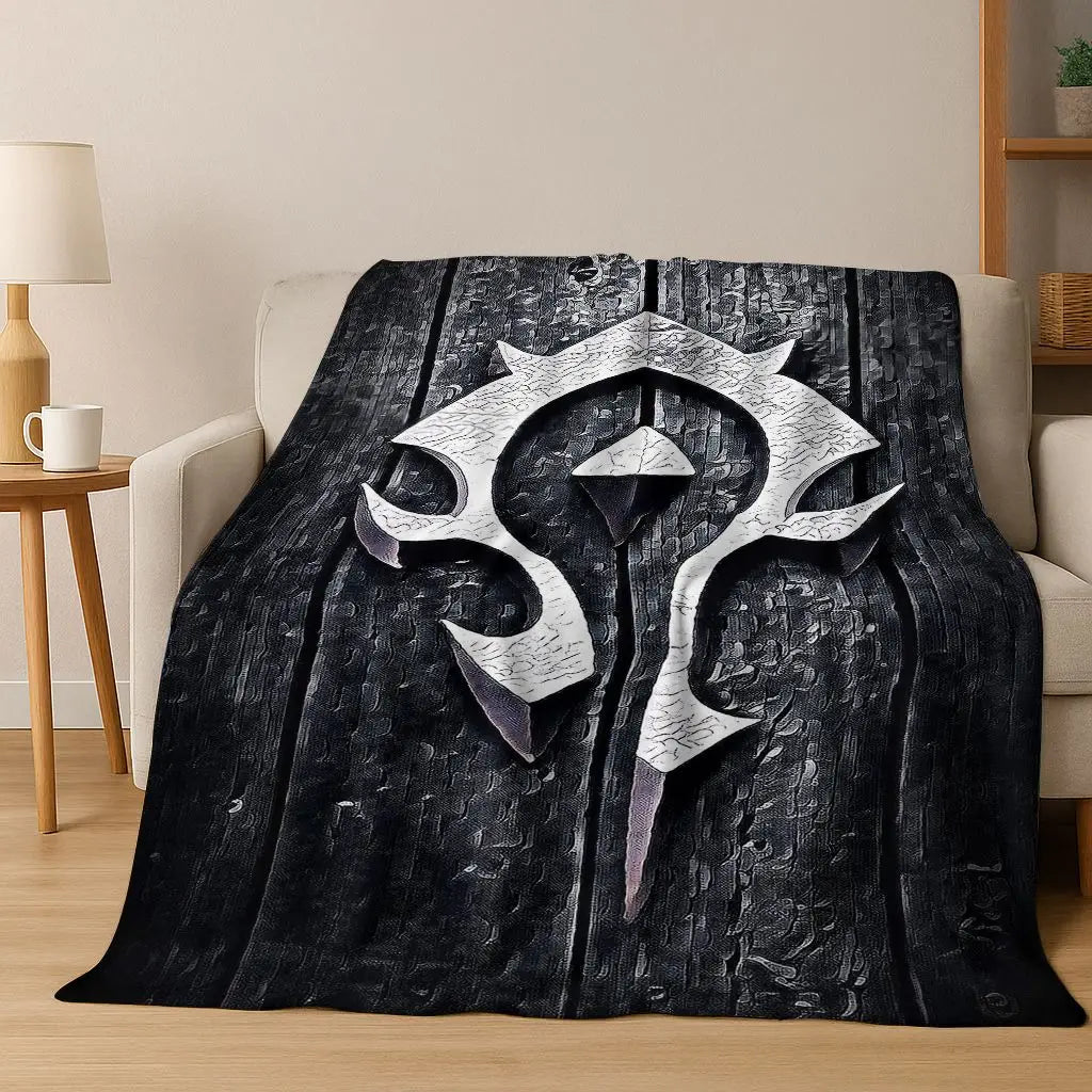 WOW World of Warcraft Arthas Demon Illidan Sylvanas Flannel Blanket,Cozy Soft Throw Blanket for Home Bedroom Bed Sofa Cover Gift