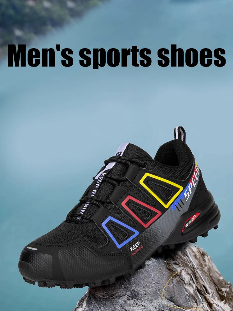Zapatillas de ciclismo para hombre, calzado outdoor de montaña y cross-country, antideslizante y resistente al desgaste, para entrenamiento de ciclismo y senderismo