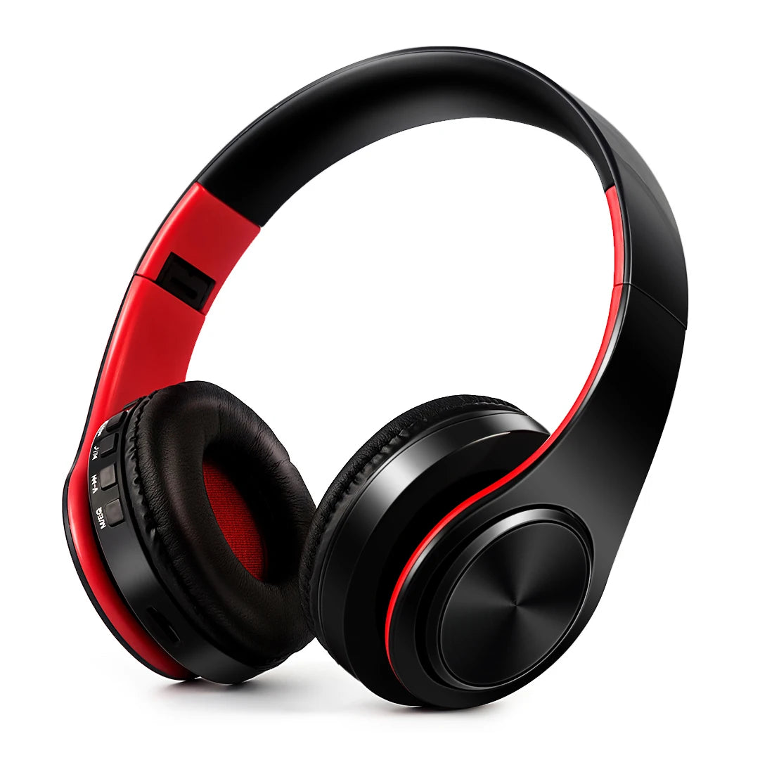 Men Gift Gold Wireless Headphones Bluetooth Earphone Stereo Headset Game with Build-in MIC with Universal for Android and iOS