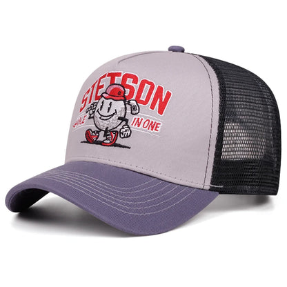 2025 Creative New Baseball Hat STETSON Snowman Truck Hat Men's Street Hip Hop Hat Women's Outdoor Leisure Sunshade Hat Mesh Hat