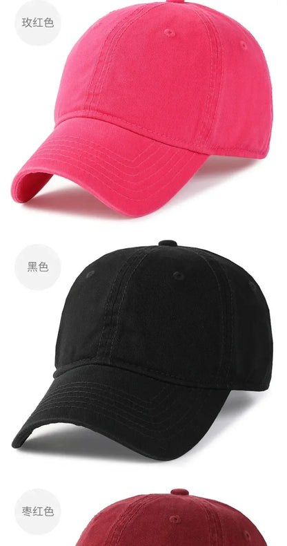 Casquettes de baseball unies, grande taille 63 cm, en coton doux, pour homme ; casquette classique « snapback » ; chapeau de golf pour femme, 59-62 cm