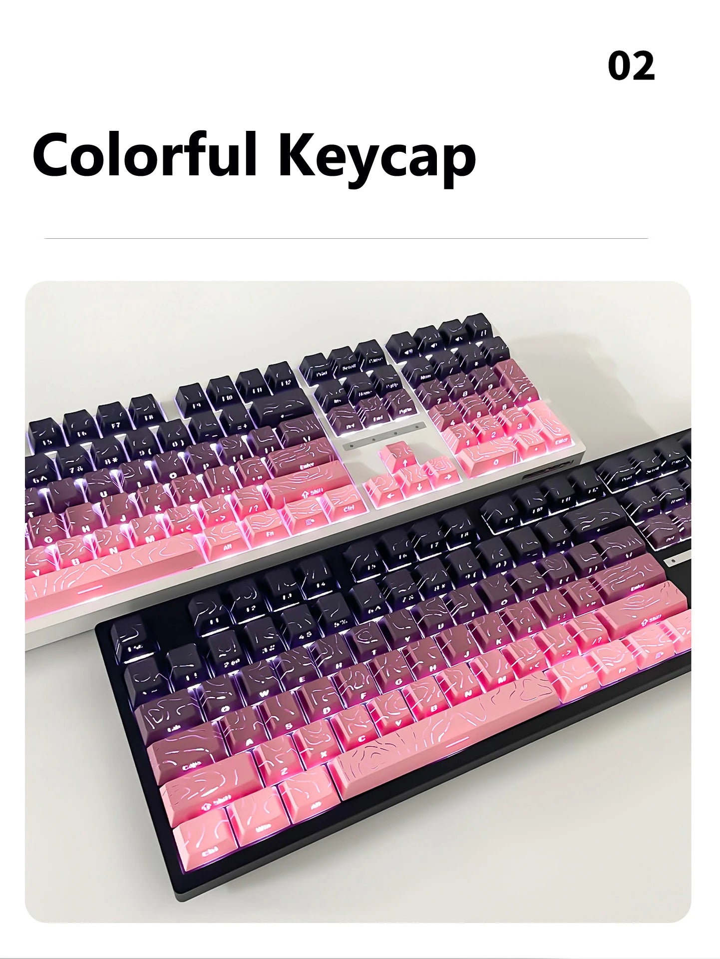 Topographic 4.0 Side Printed Keycaps ISO Enter Cherry Profile Double Shot PBT Keycaps For MX Switch Gamer Keyboard