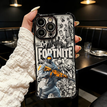 Popular Game FortniteS Plating Phone Case For iPhone 17 17e 16e 16 15 14 13 12 11 Pro Max X XR XSMax 7 8 Mini Air Plus Anti-Fall