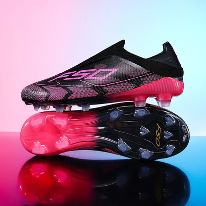 Nouvelles chaussures de football pour hommes, idéales pour les matchs en salle, chaussures de football légères et très vendues, crampons de haute qualité pour terrain en herbe, baskets mi-hautes antidérapantes pour l'ex