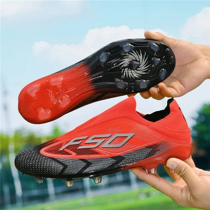 Nouvelles chaussures de football pour hommes, chaussures de futsal antidérapantes pour matchs en extérieur, chaussures de soccer ultralégères, chaussures de sport de haute qualité, chaussures à cheville haute et respira