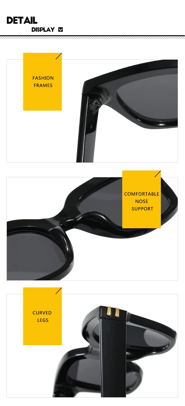 Square Oversized Sunglasses Trendy Premium UV Blocking Driving Sun Glasses for Men Women personality Unisex Eyewear Shades