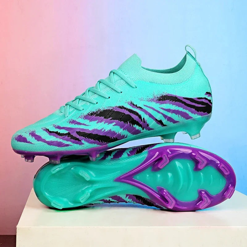 Nuevos zapatos de fútbol unisex para hombre, tacos de fútbol para adultos, ultraligeros, para exterior, deportivos, antideslizantes, cómodos, para césped, de alta calidad