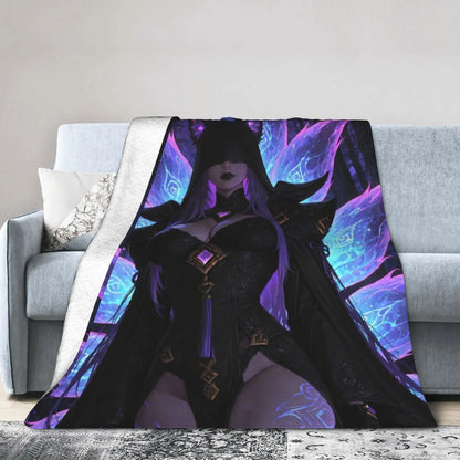 Warm BlanketStudents Travel World of Warcraft  Sylvanas Windrunner Throw Blanket  Flannel Bedspread For Home Decor Bed Cover
