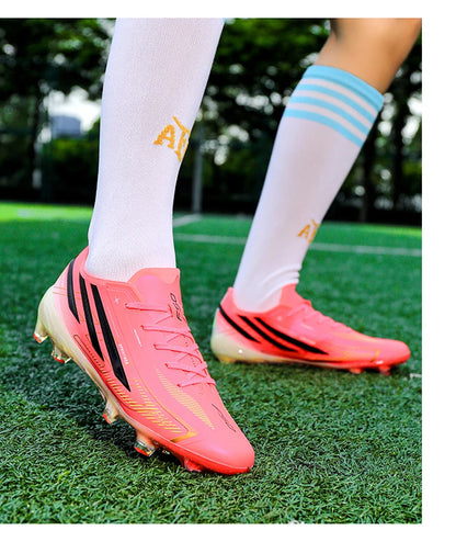 Chaussures de football pour hommes, baskets confortables, chaussures de football de haute qualité avec crampons longs pour garçons - Conception durable et résistante à l'usure