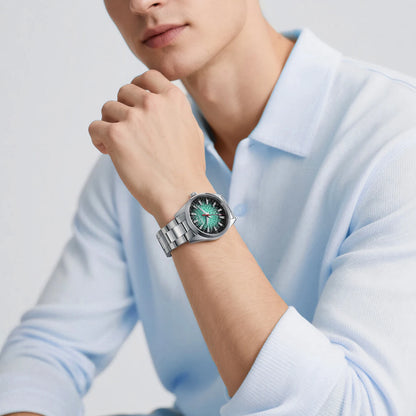 Orologio da uomo BERNY – Orologio al quarzo, vetro zaffiro, lancette luminescenti, impermeabile fino a 10 ATM, interamente in acciaio inossidabile – Stile elegante e casual, ideale per l’uso quotidiano o per le occasioni professionali