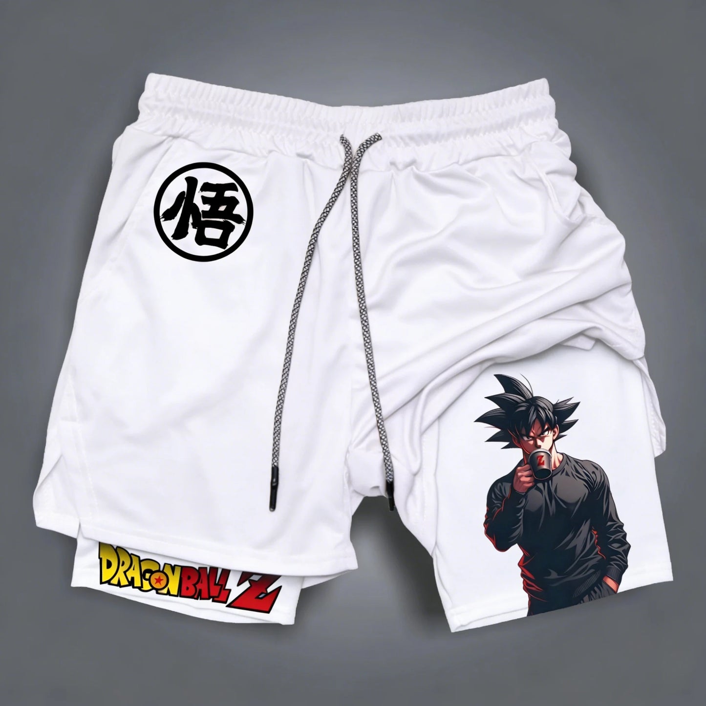 Dragon Ball Summer Son Goku Men's Bot Fitness 2026 Double-Layer Replica Two-Piece Loose-Fit Training Running Shorts Casual Pants