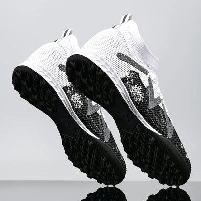 Professional Soccer Shoes TF Broken Nail Teenagers Durable Looking HighTops Training Shoes Adult Outdoors Non Slip FootballShoes