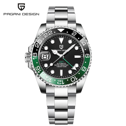 PAGANI DESIGN V3 PD-1662 GMT Watches Men's Luxury Sapphire Automatic Mechanical Watch 40MM Stainless Steel 100M Waterproof Watch