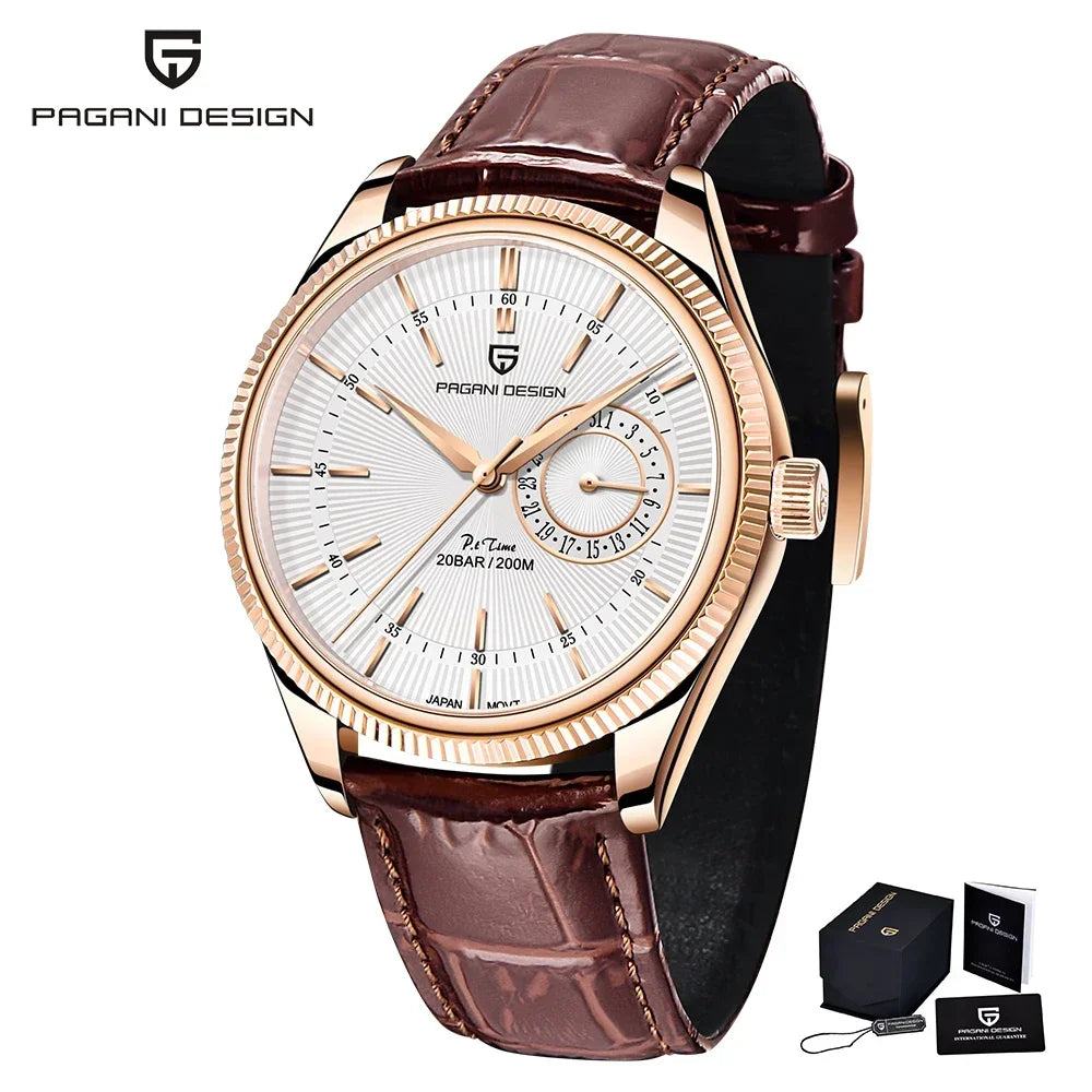 PAGANI DESIGN 2025 New Men Quartz Watch VH65 40mm Stainless Steel Sapphire Glass Luxury Business Waterproof 200m Reloj Hombre