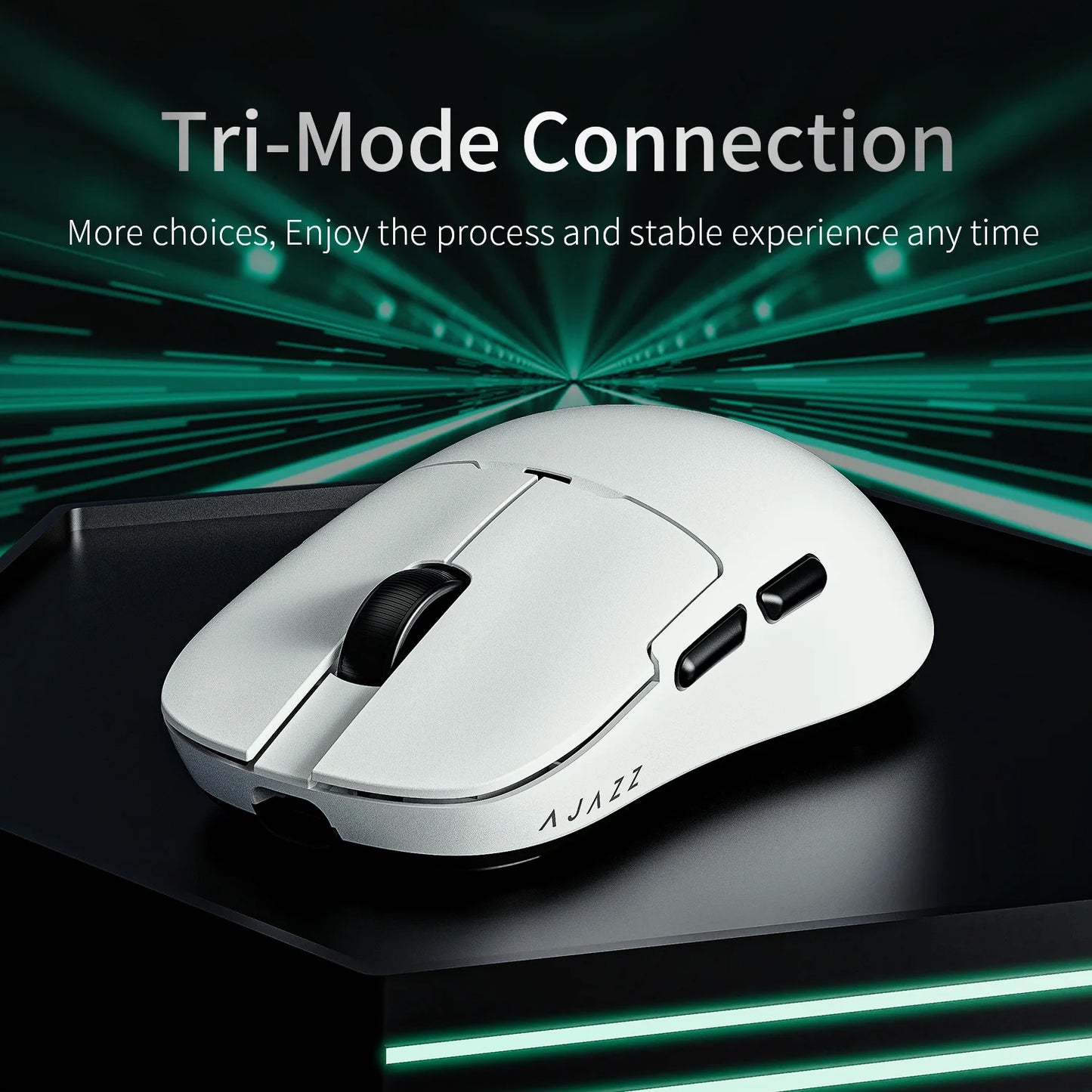 AJAZZ AJ159 NL Wireless Mouse 800mAh Compatible with Games and Office PAW3395 1K Nearlink BT Wireless Mouse Laptop GiftAJAZZ AJ1