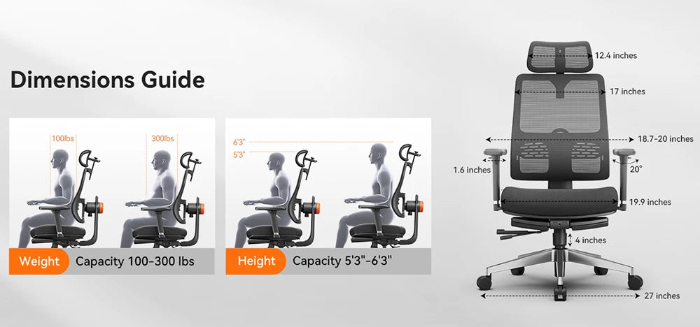 NEWTRAL MagicH-BPro Ergonomic Chair with Footrest AutoFollowing Backrest Headrest Adaptive Lower Back Support Adjustable Armrest
