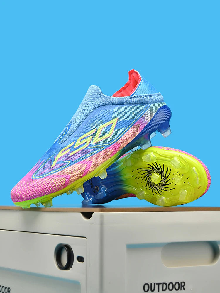 Botas de fútbol para hombre New Society para césped, tenis deportivos para adulto, transpirables y ultraligeras, zapatillas de fútbol para exteriores