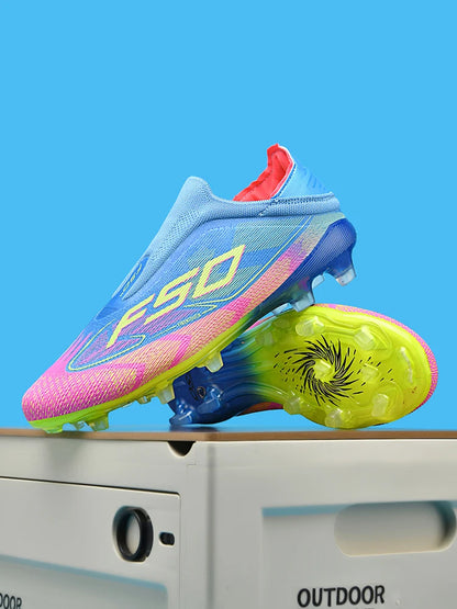 Botas de fútbol para hombre New Society para césped, tenis deportivos para adulto, transpirables y ultraligeras, zapatillas de fútbol para exteriores