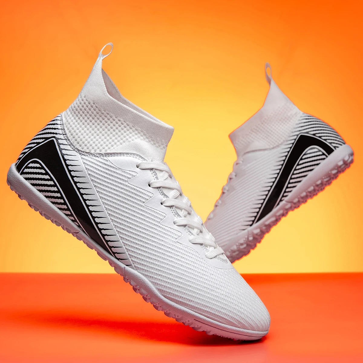 Chaussures de football pour adultes haute performance, unisexes, pour terrain extérieur et intérieur en gazon synthétique, avec crampons, chaussures de football pour garçons, semelles à crampons