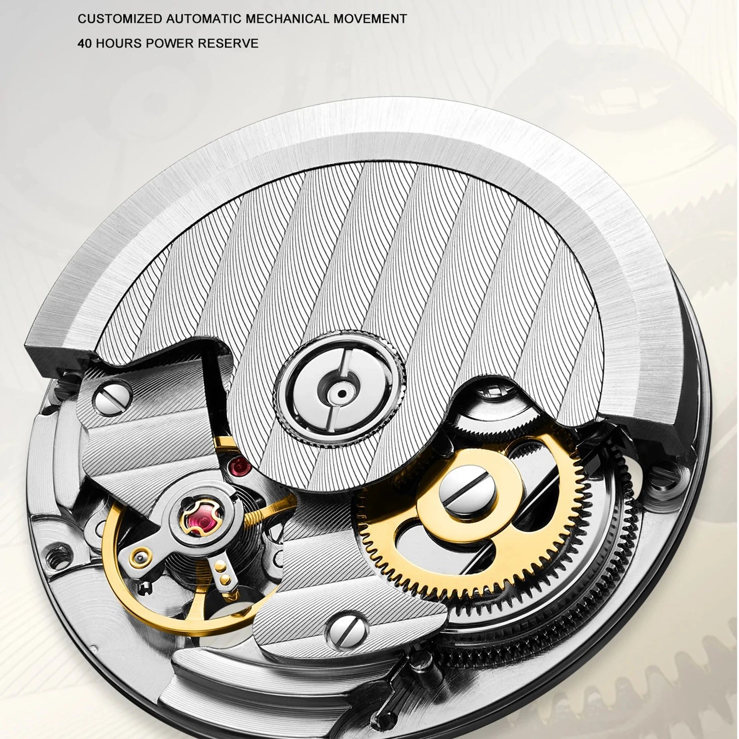 FARASUTE Retro Hangzhou Customized Movement Automatic Mechanical Watch Men Sapphire Stainless Steel Small Second Hand Wristwatch