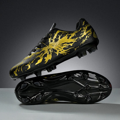 Chaussures de football pour hommes, modèle AG FG, design aérodynamique et léger, excellente adhérence, idéales pour les entraînements quotidiens sur gazon et les matchs de l’équipe de football de l’école.