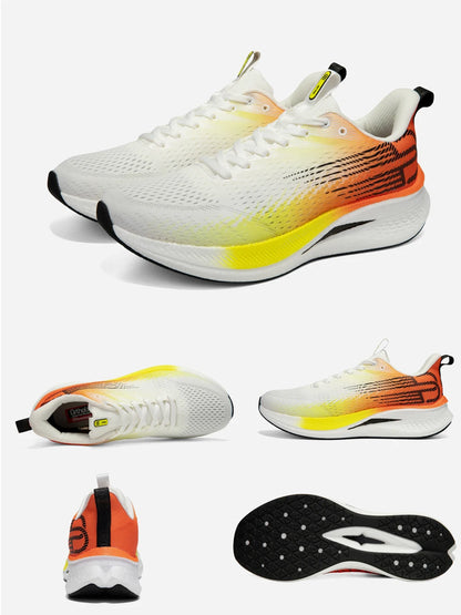 Baasploa Herren-Joggingsportschuhe mit Carbonplatte, professioneller Dämpfung, atmungsaktive rutschfeste Outdoor-Laufsneaker