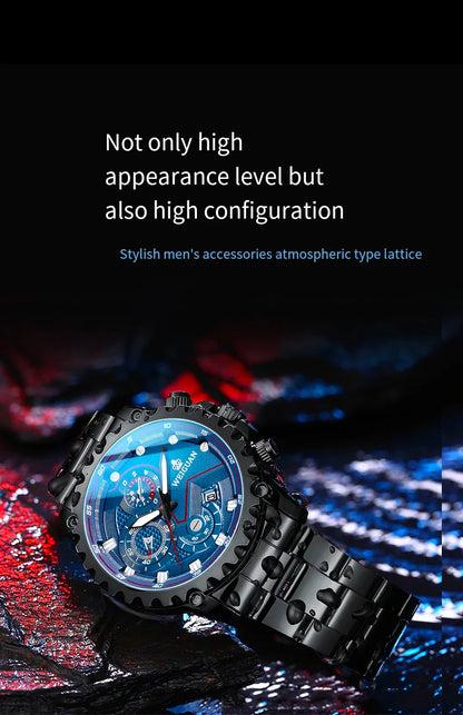 Montre Black Samurai pour homme, étanche, luminescente, personnalisée, tendance, professionnelle, de luxe, à porter au quotidien