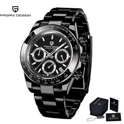 Originale neue PAGANI DESIGN PD-1664 Luxus-Herrenuhr mit japanischem VK63-Quarzwerk, Saphirglas, wasserdichtem Chronographen, Gold