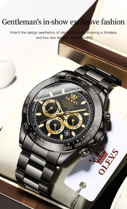 OLEVS 6638 Original Brand Classic Man Watch Luxury Automatic Mechanical Wrist Watches for Men Chronograph Waterproof Men's Watch