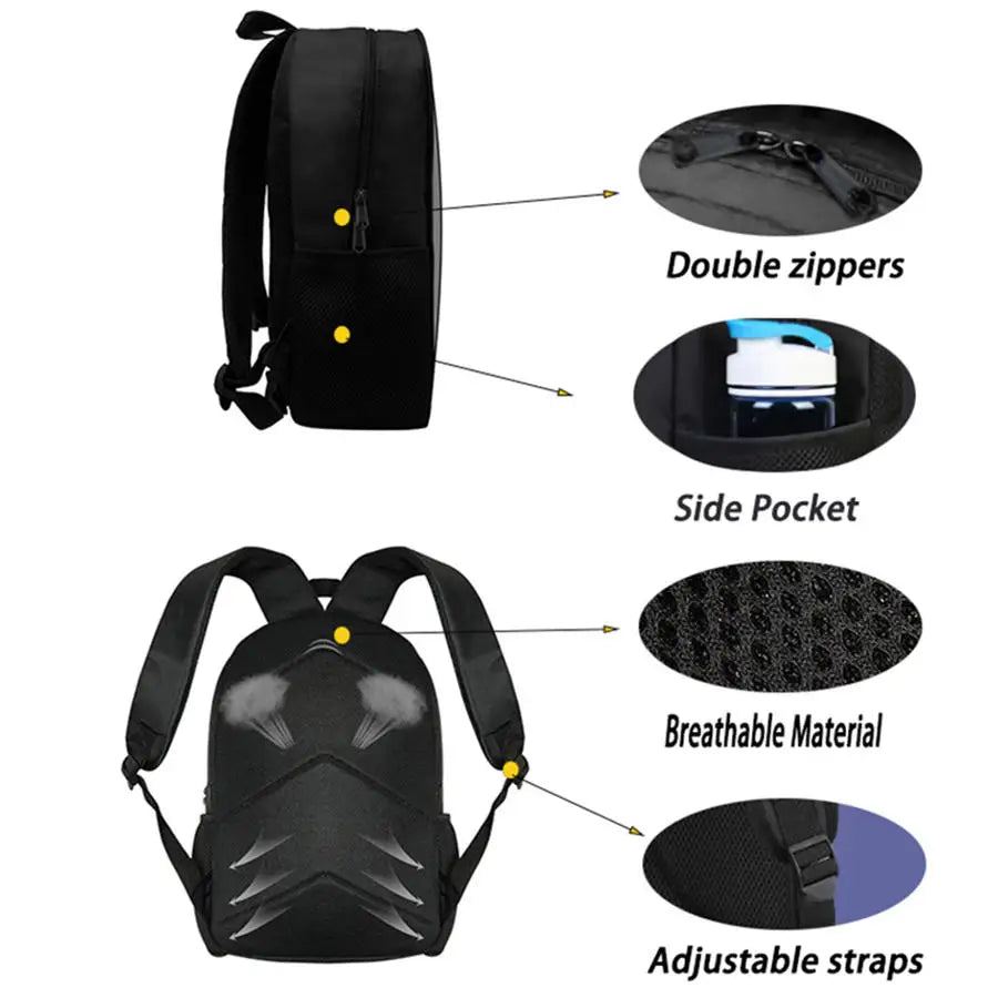 Fortnite Cartoon 15-inch Lightweight Backpack With Adjustable Shoulder Straps Kids Daily School Bag For Boys Girls Age 5-9