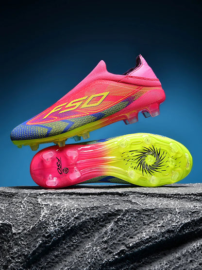 Botas de fútbol para hombre New Society para césped, tenis deportivos para adulto, transpirables y ultraligeras, zapatillas de fútbol para exteriores