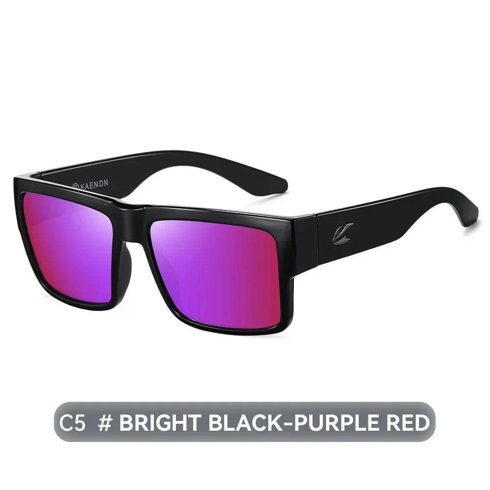 KAENON Fashion Square Versatile Polarized Sunglasses Men Women Sports Fishing Driving Sun Glasses UV400 Eyewear