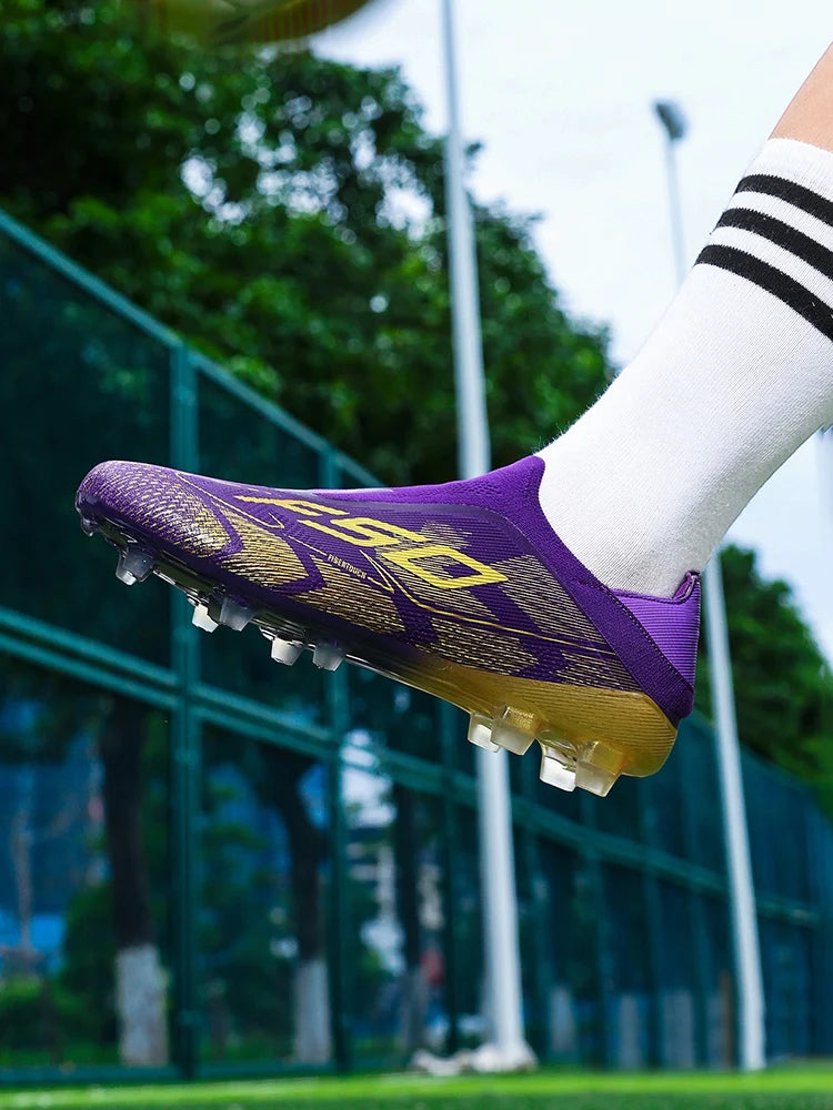 Nouvelles Chaussures de Football pour Hommes Antidérapantes, Crampons de Futsal Intérieur et de Football sur Gazon, Baskets Montantes de Haute Qualité, Meilleures Ventes pour l'Extérieur