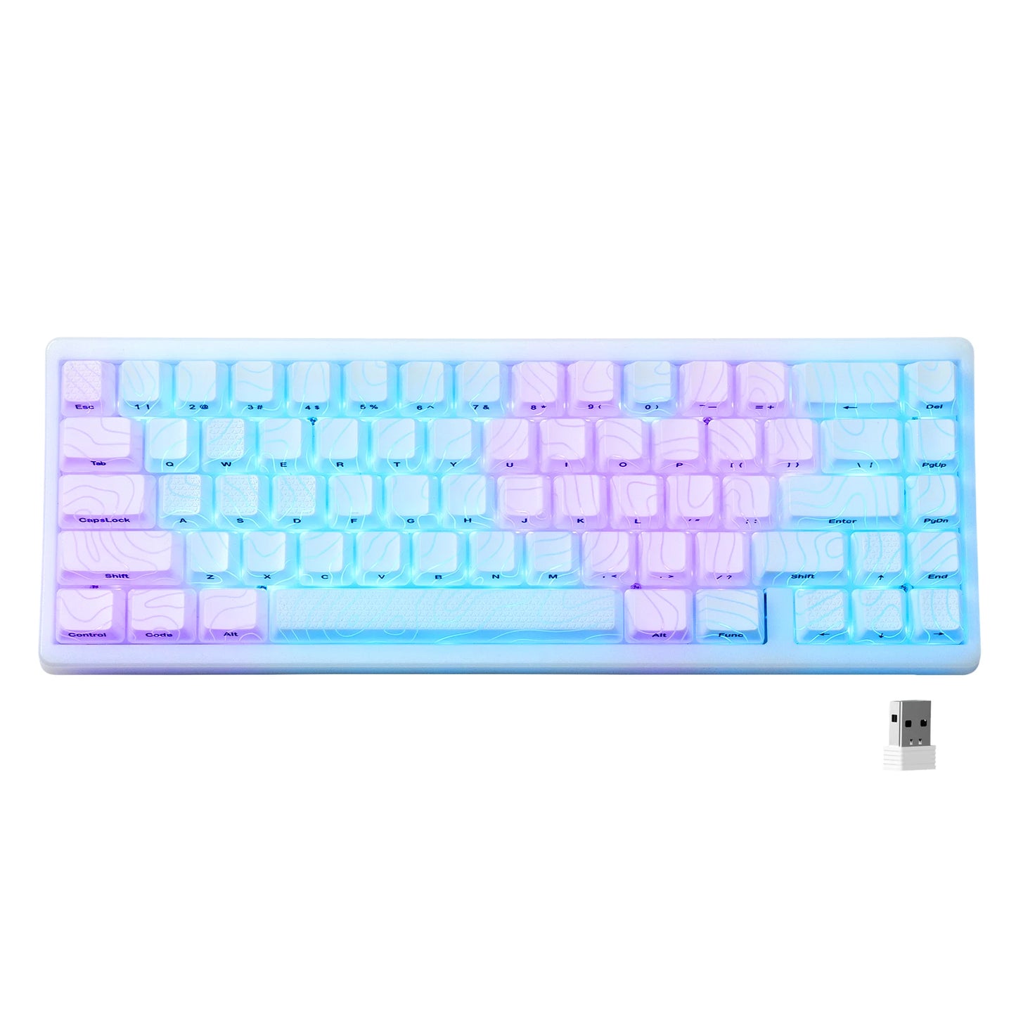 XVX M67 JadeStone Mechanical Keyboard With IMD-Tech Keycaps Hot Swappable Gasket Tri-Mode Custom RGB Wireless Keyboard 65%