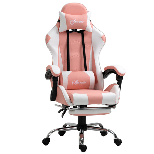 Gaming chair, ergonomic office chair with headrest, massage lumbar cushion, swivel foot gaming chair, computer chair