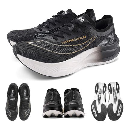 IRUNSVAN Men Running Shoes Breathable Sports Shoe Lightweight Marathon Carbon plate Sneaker Casual Comfortable Athletic Training