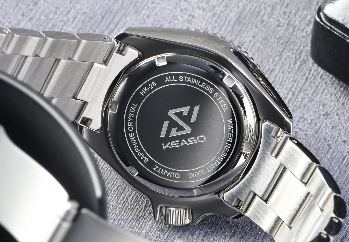 KEASO Top Men Dive Watch C3 Super Luminous 316L Solid Steel 20Bar Waterproof Sapphire Mirror MIYOTA 2035 Quartz Movement Watch