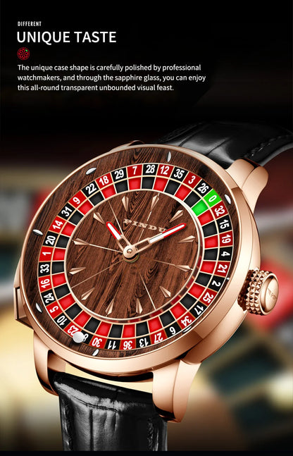 2025 NEW PINDU design Rotating dial Mechanical Watch Men Japan NH35 Movement Sapphire Waterproof TOP-luxurious Automatic watch