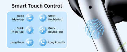 ANC Bluetooth Earphones Active Noice Cancellation Wireless Earbuds Bluetooth 5.3 Headphones TWS with LED Display for Android ios