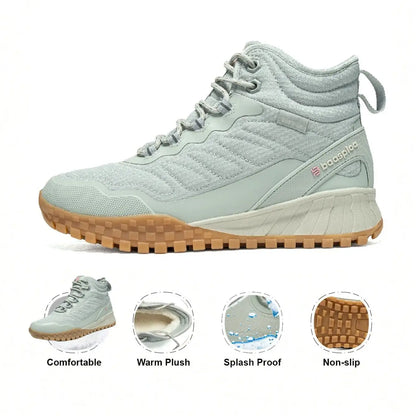 Baasploa Winter Women Sneakers Plush Warm Snow Boots Non-Slip Waterproof Shoes Women Outdoor Boots Walking Shoes