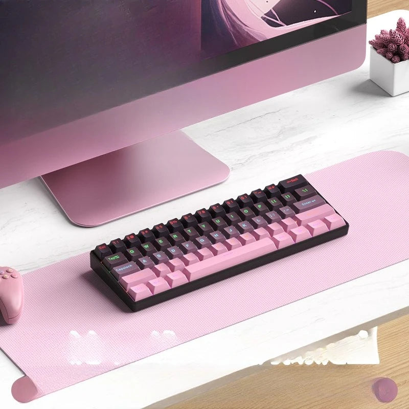Wireless Gaming Mechanical Keyboard  Bluetooth 60 Percent RGB White Triple Mode Portable Keyboards  key board claviers teclado