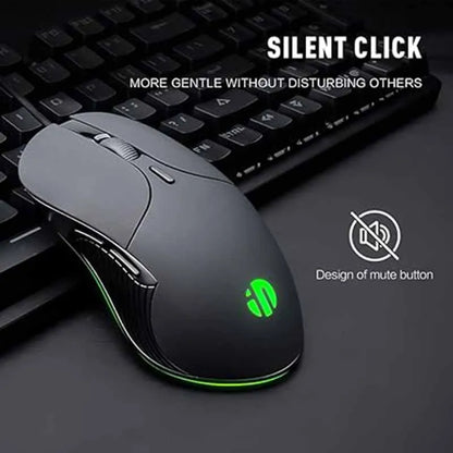 INPHIC B2 USB Wired Mouse 7200DPI Adjustable and 6 Programmable Buttons, Silent Click, Optical Tracking, for PCs and Laptops