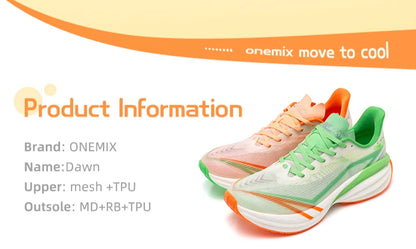 Zapatillas de running ONEMIX YUE SHUANG para hombre con amortiguación de aire, zapatillas deportivas para pareja, calzado deportivo para correr al aire libre y caminar para mujer