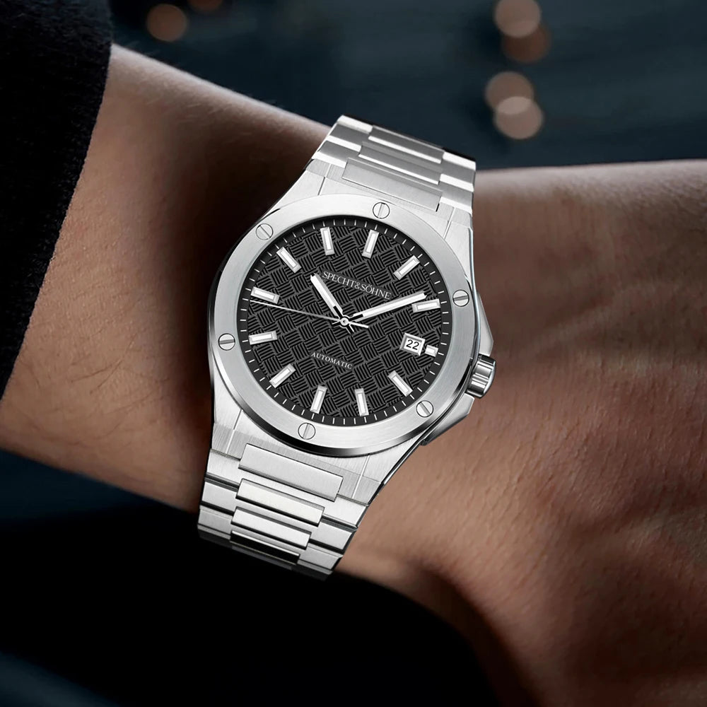 Specht&Sohne 2025 Neue 38MM Herrenuhr, Automatikuhr, Japan Miyota 8215 Uhrwerk, Stahl, Saphirglas, wasserdichte Reloj Homb
