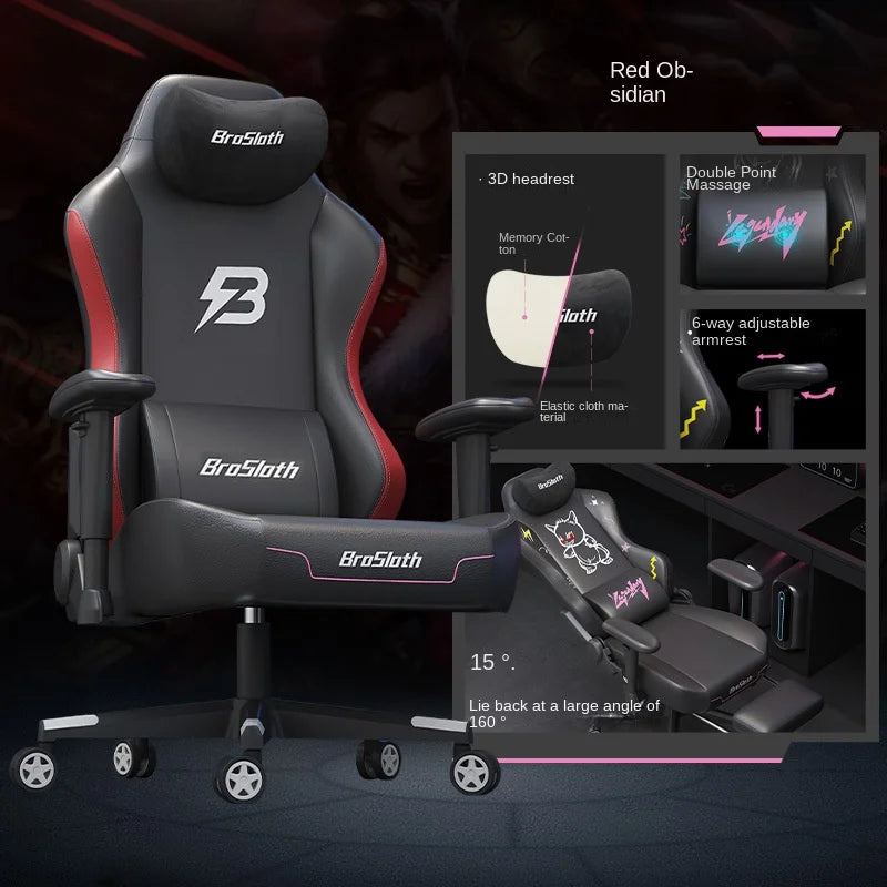 S8 Gaming Chair with 3D Armrests, Adjustable Backrest, Computer Office Chair, Nylon Feet, Gaming Streamer Chair