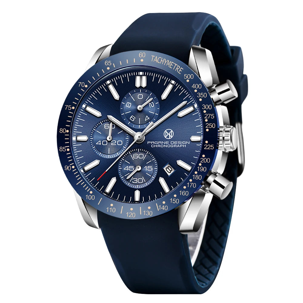 PAGRNE DESIGN Quartz Watches Multi functional chronograph 44mm Fashionable men's watch PAGANI DESIGN Extended Brand PG5140
